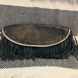 Free People tasseled clutch